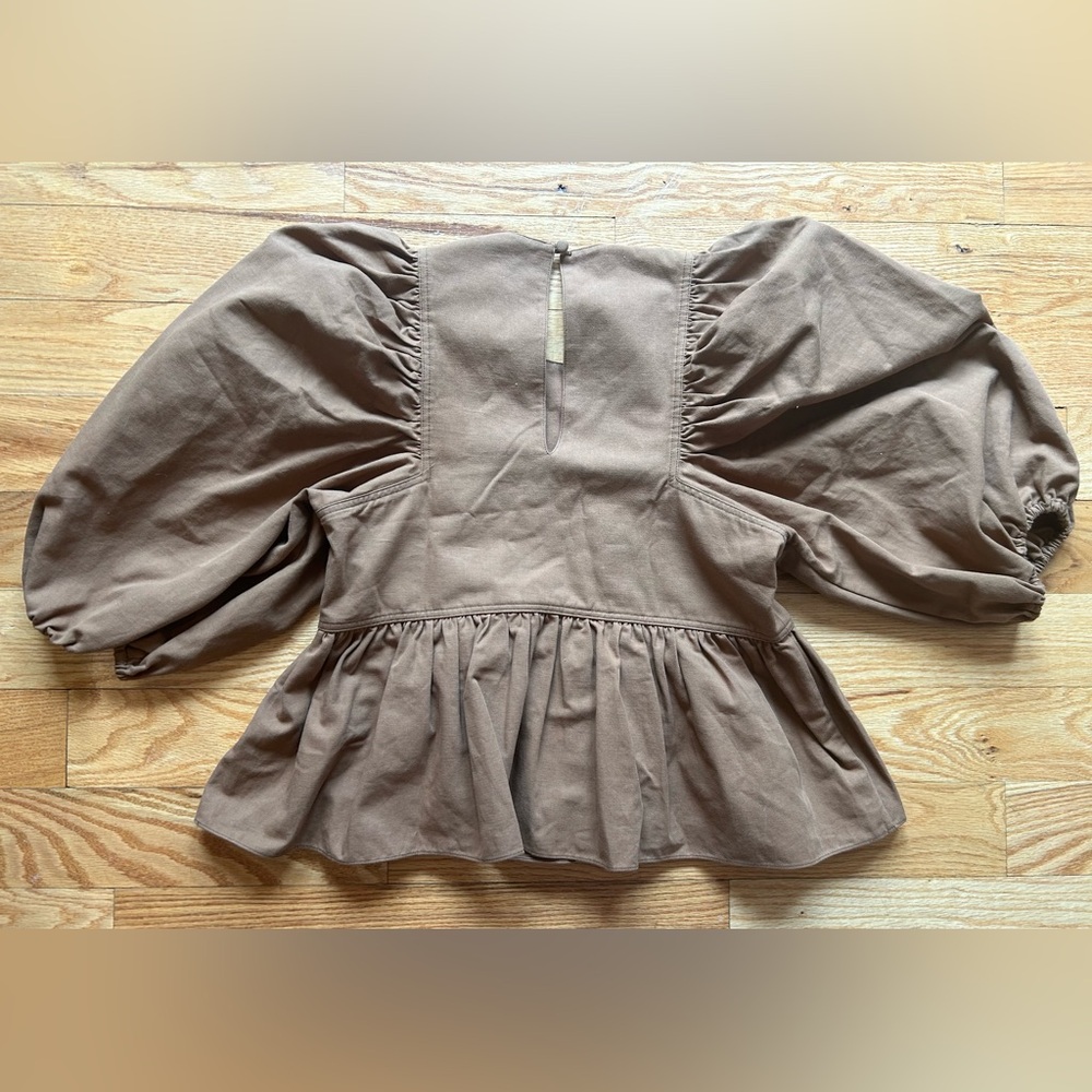 Hunter Bell peplum puff sleeve top, xS - Picture 3 of 5